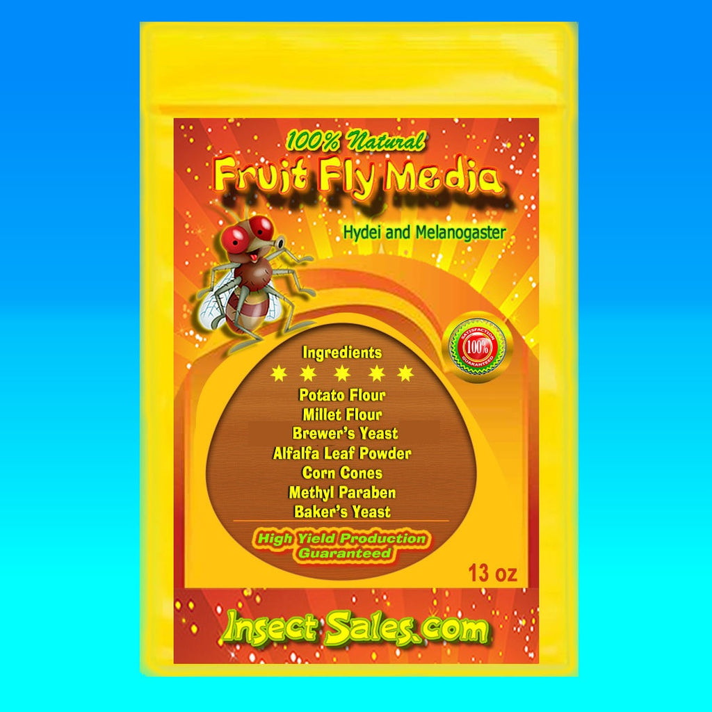 Fruit Fly Media for Hydei and Melanogaster Fruit Flies 100% Organic - (13 oz.)